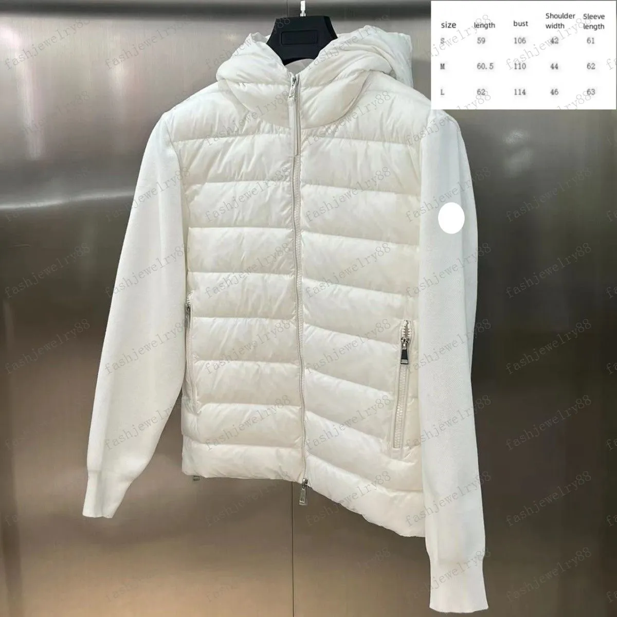 2023Womens Down Parkas Womens Jacket Knitted Panelling Down Coat Warm Autumn SOuterwear 4Colors Female Clothing