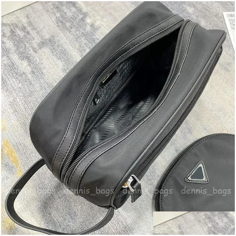 woman nylon toiletry bag designer makeup bags black lightweight and durable cosmetic purses mens handbags clutch