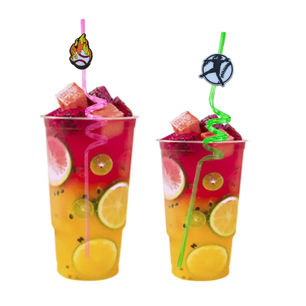 Other Drinkware Baseball Themed Crazy Cartoon Sts Drinking For Christmas Party Favors Summer Favor Supplies Decorations Reusable Plast Ot4Xs