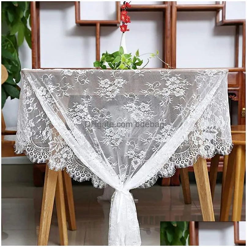 table cloth white european vintage home lace decorative textile sofa dining cover wedding party el decor 220906