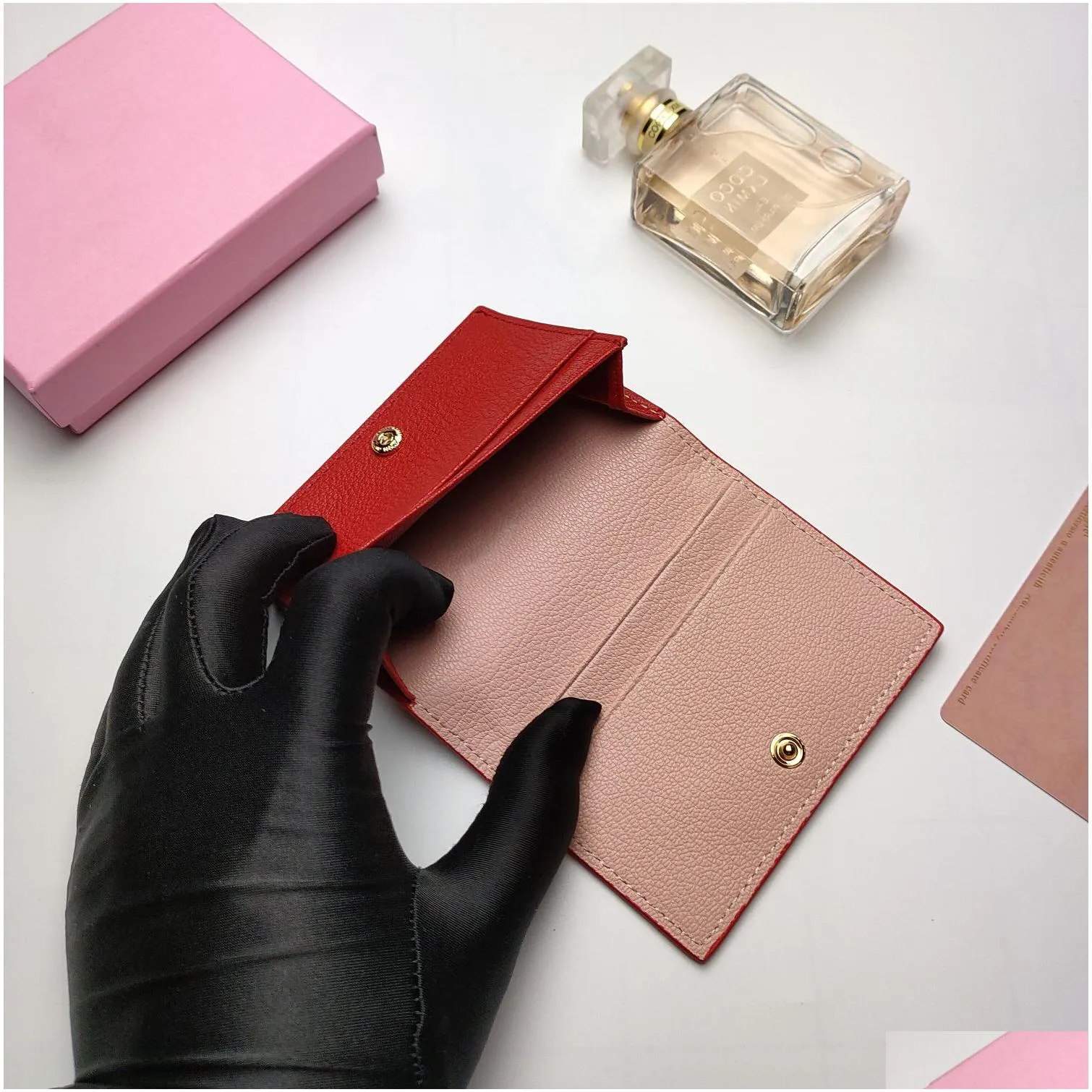 fashion designer wallet women card holder mini wallets coin purse leather love heart dot