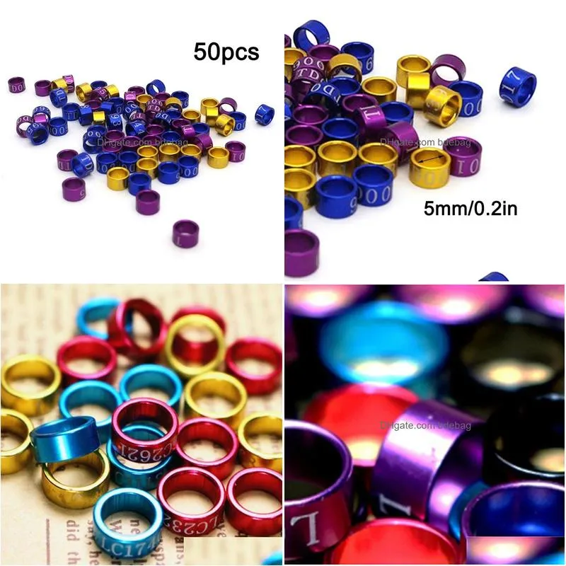 rings 50 pcs pigeon bands bird 5mm foot ring species identify training rings pet bird label sign for pigeon  chicks small