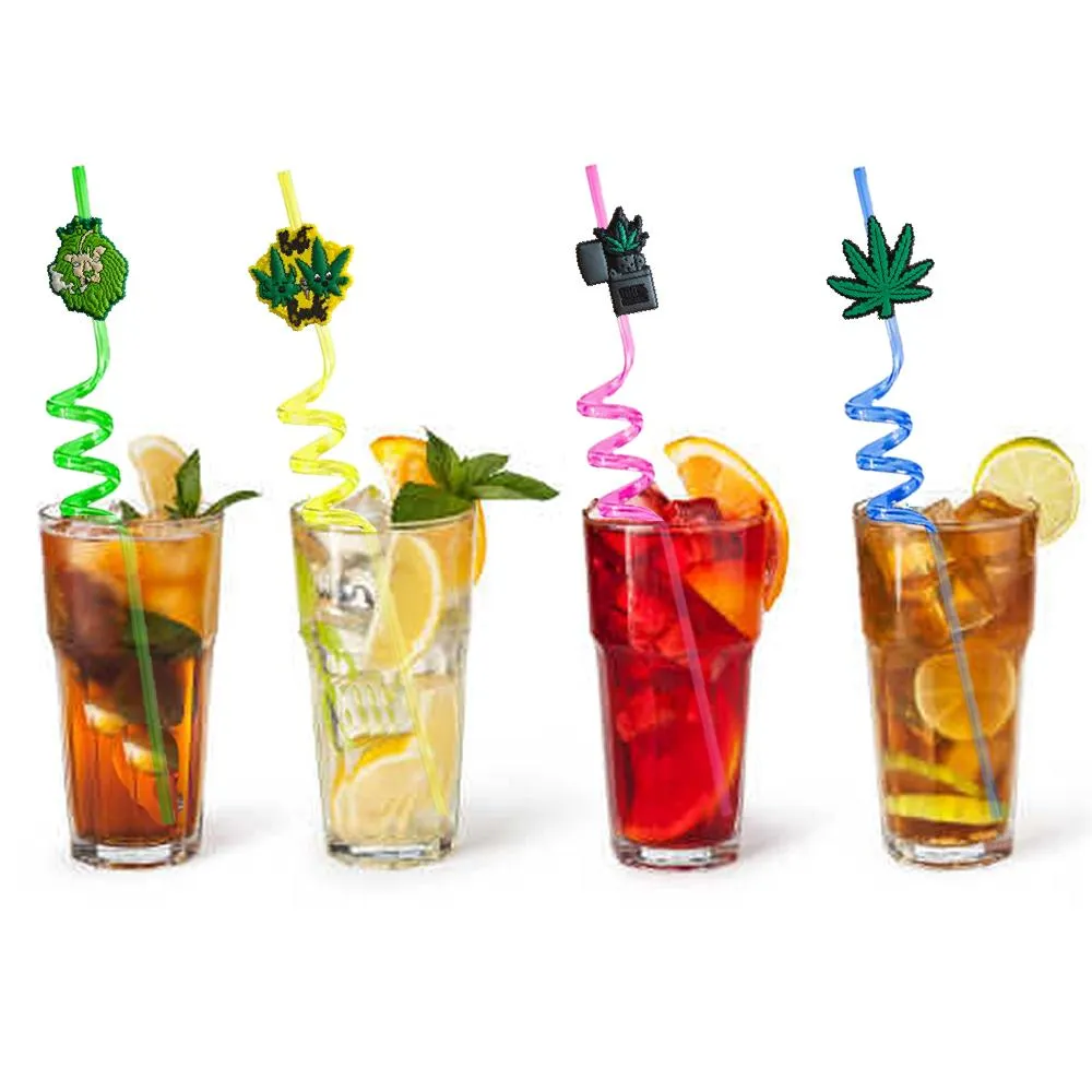 new green plants 12 themed crazy cartoon straws plastic drinking for childrens party favors sea year straw girls decorations reusable