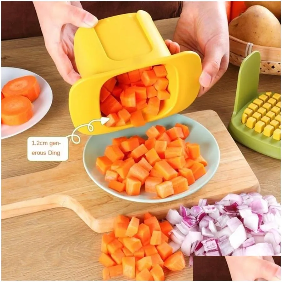 Fruit Vegetable Tools Multifunctional Vegetable Chopper French Fries Cutter Household Hand Pressure Onion Dicer Cucumber Potato Sl255a