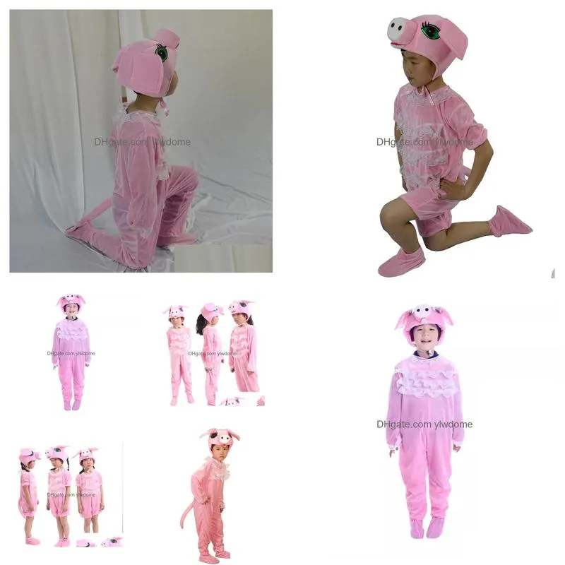 Dancewear Childrens Drama Cute Little Animal Pink Piglet Show Costumes Drop Delivery Baby, Kids Maternity Baby Clothing Cosplay Dhnsb
