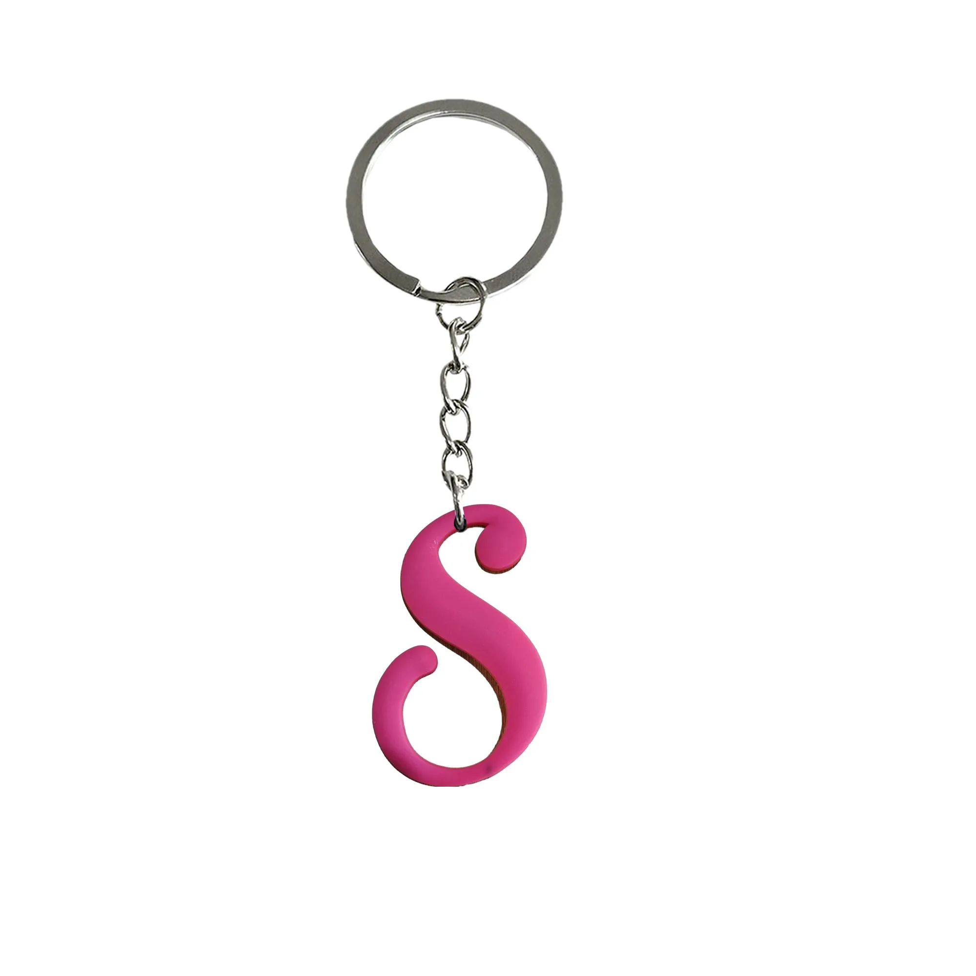 Thanksgiving Toys Supplies Pink Large Letters Keychain Keyring For Men Keychains Boys School Bags Backpack Suitable Schoolbag Backpack Otbwh