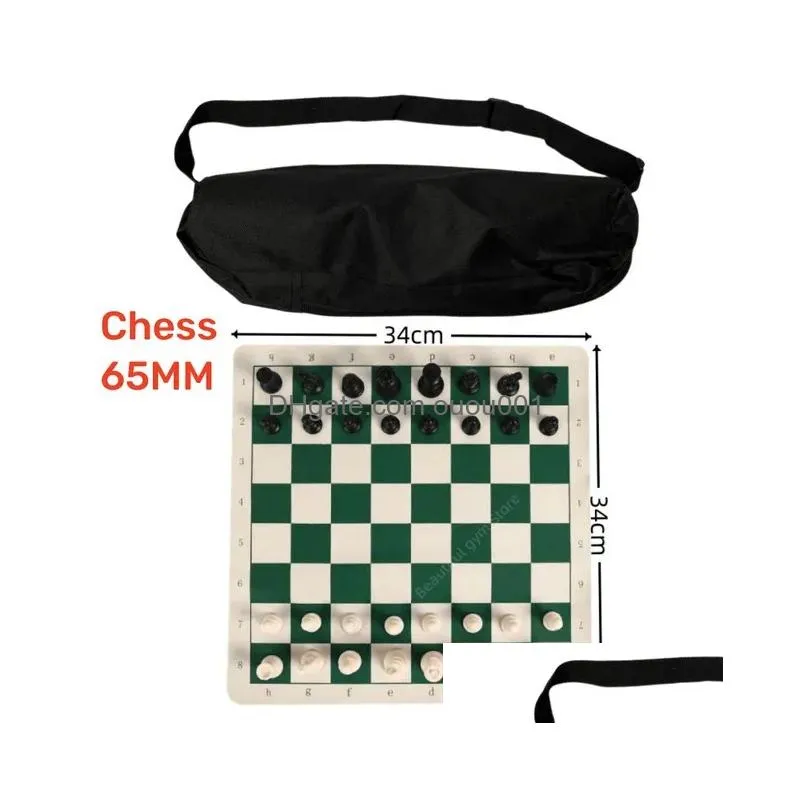 Chess Games 65/75/95Mm Pieces Adt Children Intellectual Toys Plastic Character Championship Game 231218 Drop Delivery Dhldg