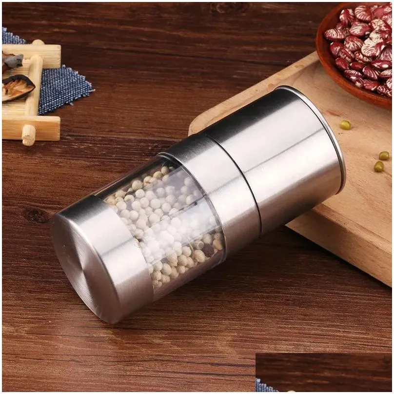 Other Kitchen, Dining & Bar Mills Salt Manual Shakers One-Handed Pepper Grinder Stainless Steel Spice Sauce Grinders Kitchen Tools S D Dhuo6