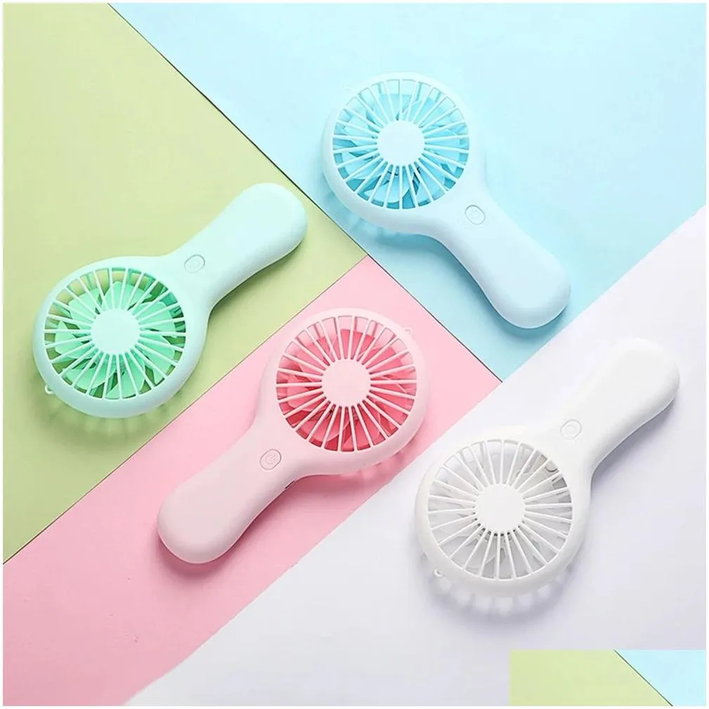 Party Favor Handheld Small Fan Cooler Portable Usb Charging Mini Silent Desk Dormitory Office Student Drop Delivery Home Garden Festiv Dhtte