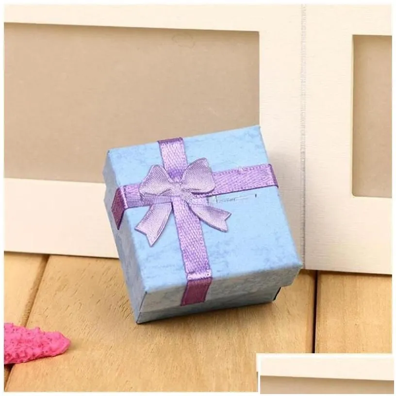 Jewelry Boxes Jewelry Storage Paper Box Mti Colors Ring Earring Packaging Gift Boxes For Anniversaries Birthdays Drop Delivery Jewelry