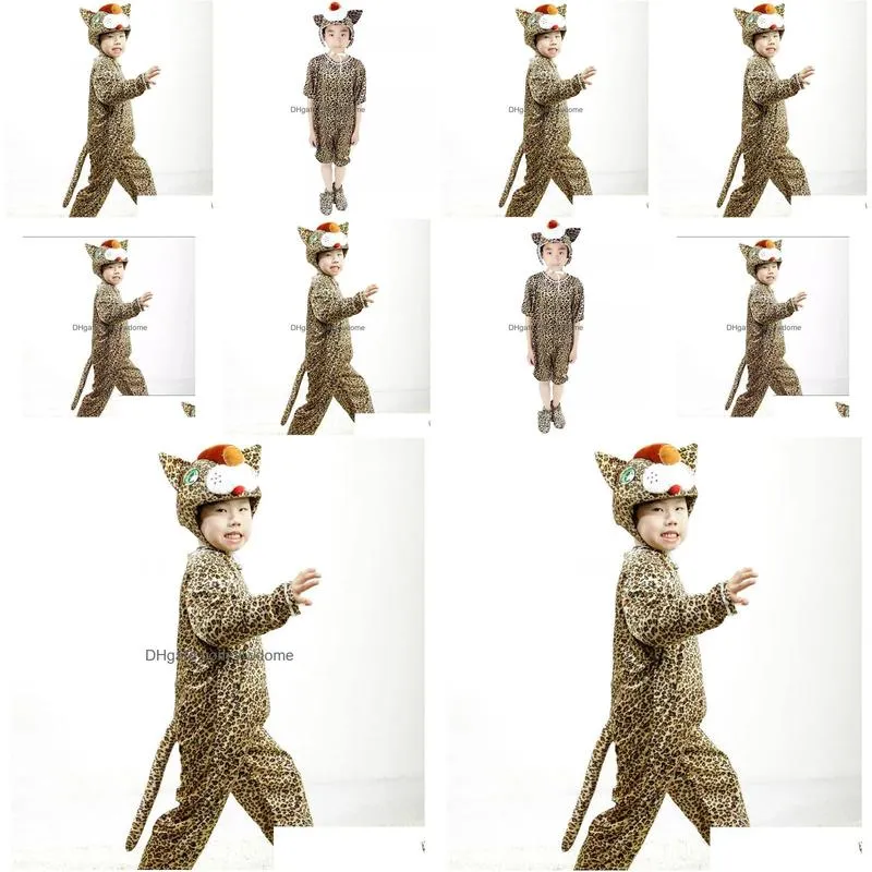 Dancewear Childrens Drama Cute Little Animal Color Leopard Performance Costumes Drop Delivery Baby, Kids Maternity Baby Clothing Cospl Dhcew