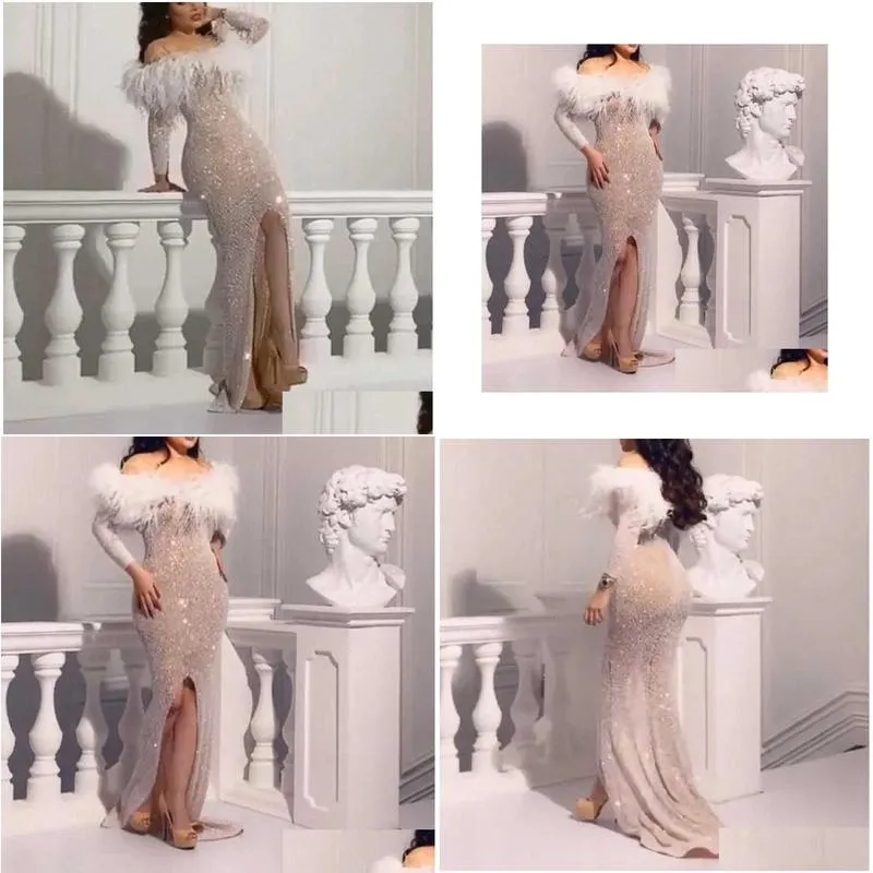 luxury evening dresses sliver shiny prom dresses mermaid ladies long gown party wear gowns vestidos