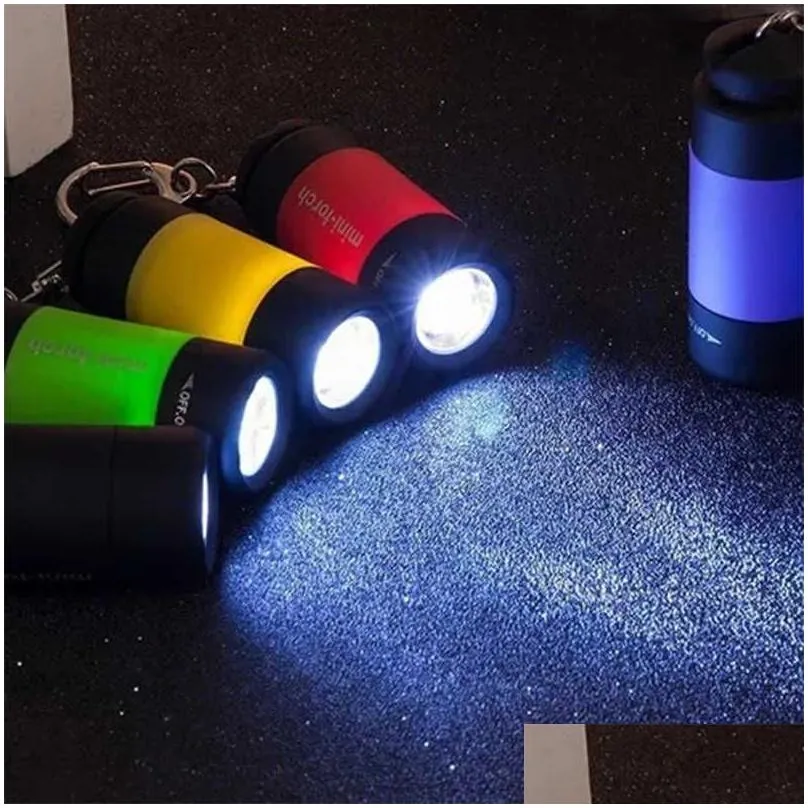 new 2pcs led mini torch lights usb rechargeable portable keychain flashlight waterproof outdoor camping hiking torch lamp lanterns