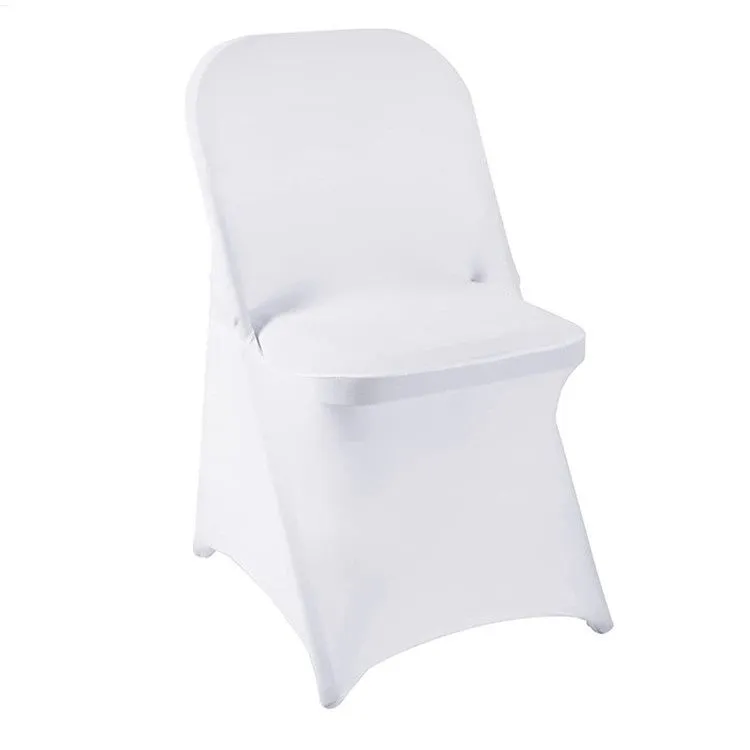 White Spandex Chair Cover Black Chair Cover for Fold Chair