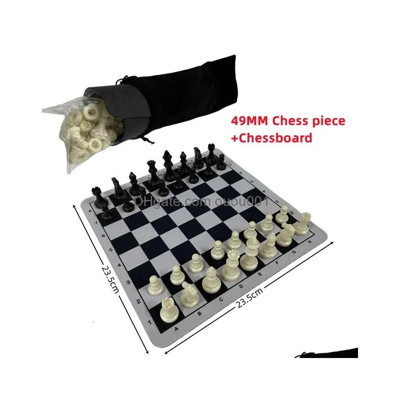 Chess Games 65/75/95Mm Pieces Adt Children Intellectual Toys Plastic Character Championship Game 231218 Drop Delivery Dhldg