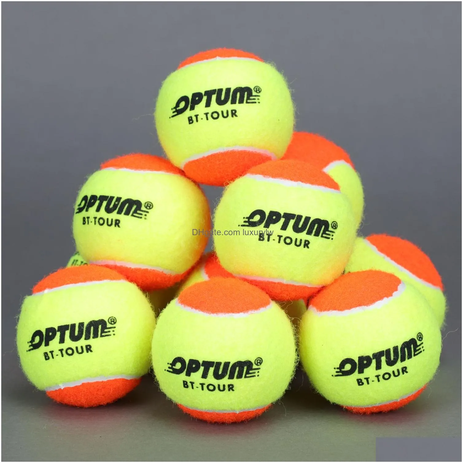 Tennis Balls 12Pcs Optum Bt-Tour 50% Pressure Beach With Mesh Shoder Bag 230703 Drop Delivery Dhoaw