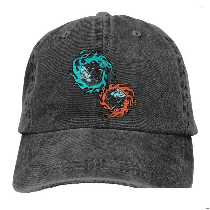 Ball Caps Colliding Blue Orange D20 Polyhedral Dice Baseball Cap Men The Science Of 20 Sided Colors Women Summer Snapback Drop Deliv Dha5D