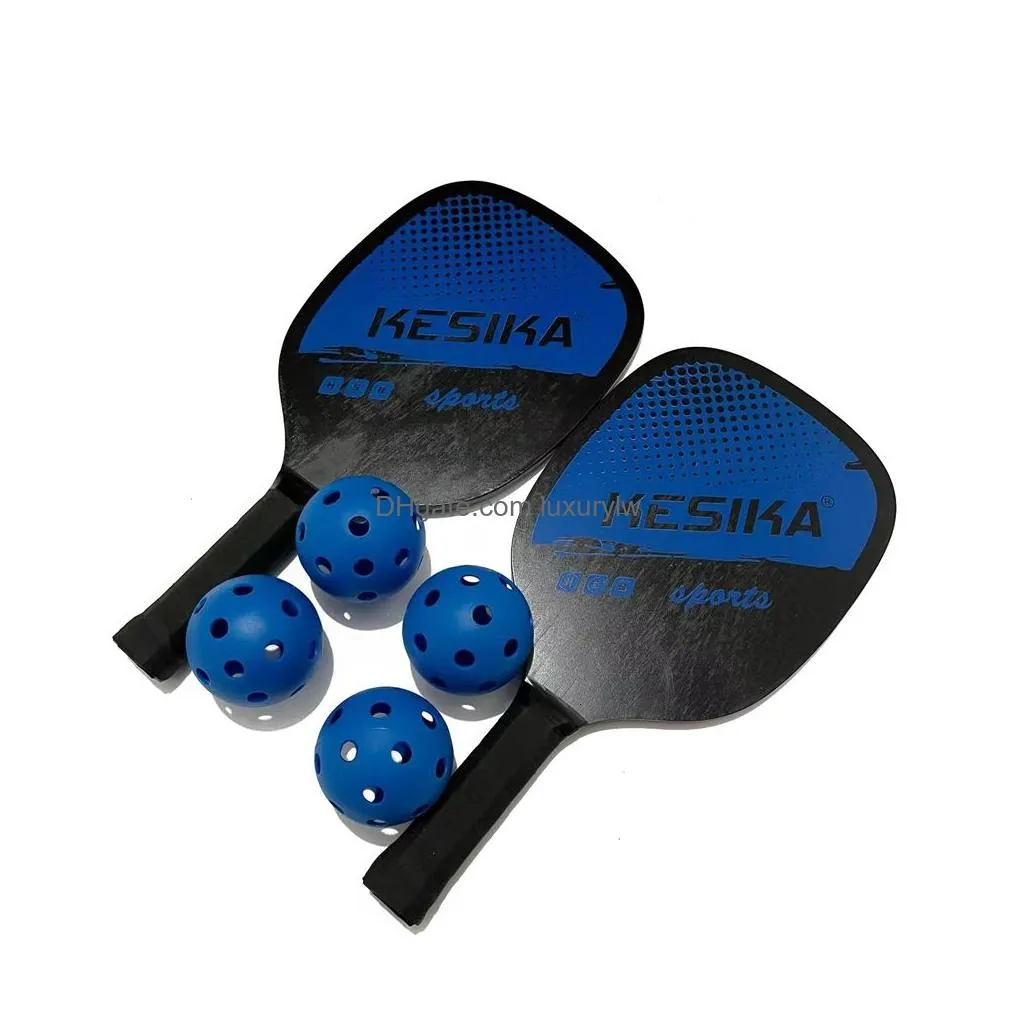 Tennis Rackets Men Women Ball Sports Pickleball Paddle Set 2 4 Balls With Carrying Bag Drop Delivery Dhfgp
