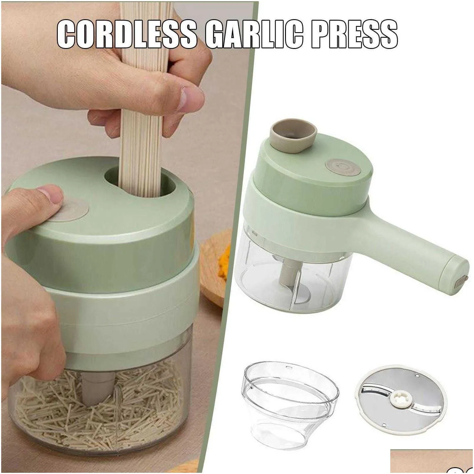 new 1pcs electric garlic chopper mini food chopper for baby food blender cordless garlic masher portable garlic press l8t2