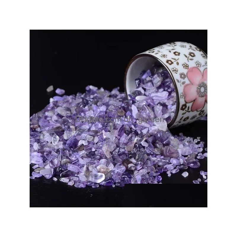 Jade 50G High Quality Natural Purple Quartz Crystal Stone Rock Chips Lucky Healing Fish Tank Drop Delivery Jewelry Loose Bea Dhgarden Dh9N3