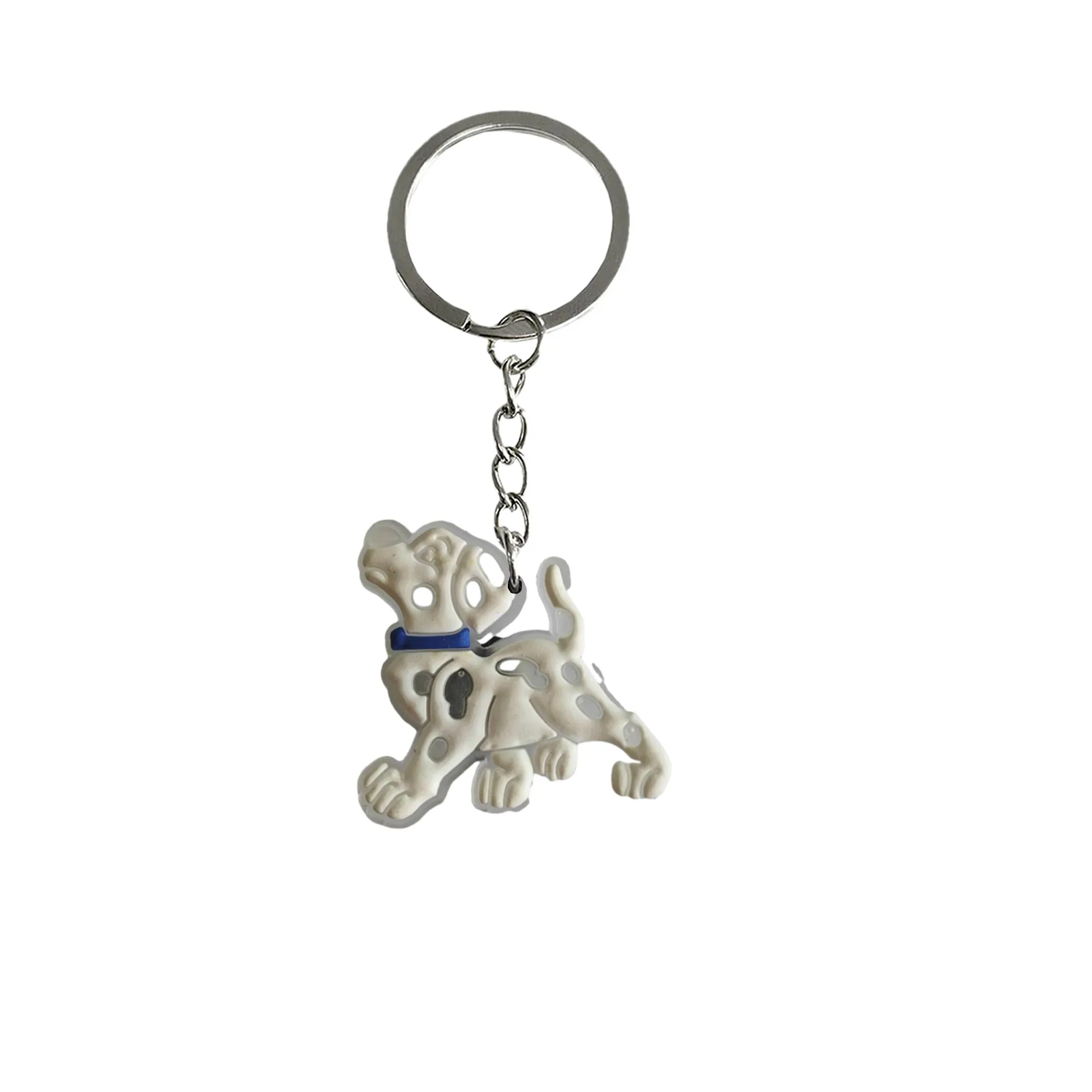 fluorescent dog 3 keychain key chain for girls mini cute keyring classroom prizes keychains school day birthday party supplies gift suitable schoolbag anime cool backpacks pendants accessories kids favors boys