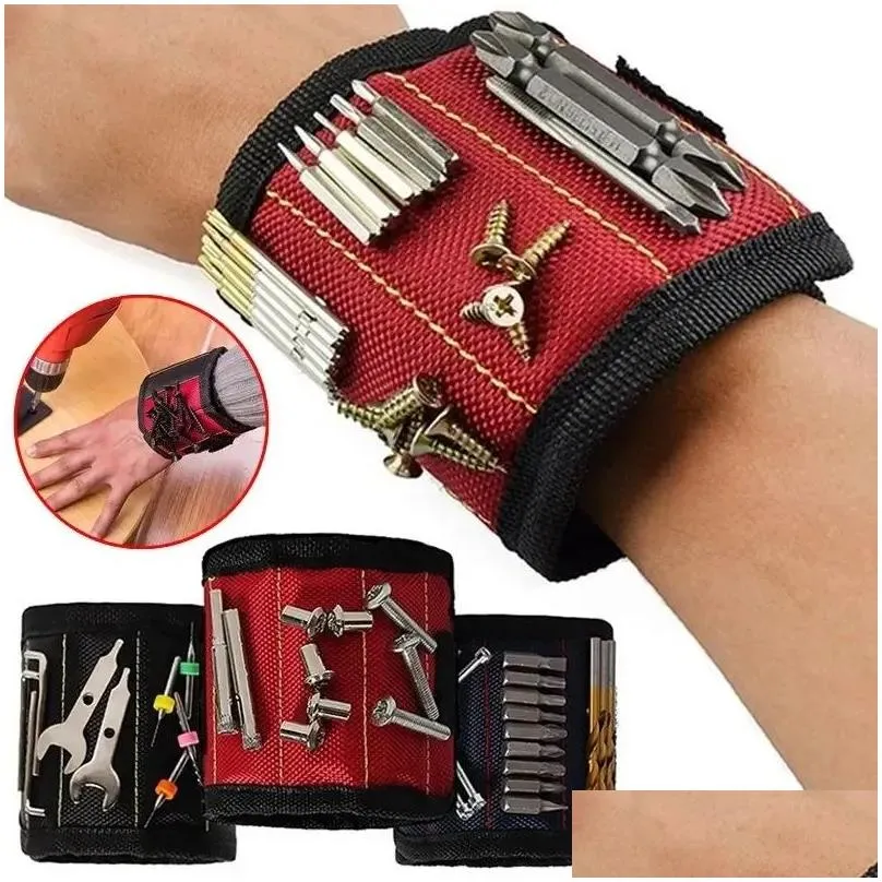Other Hand Tools Magnetic Wristband For Holding Screws Wrist Magnet Tool Belt Holder Cool Gadgets Men Birthday Gifts Dad Father Women Dhdyi