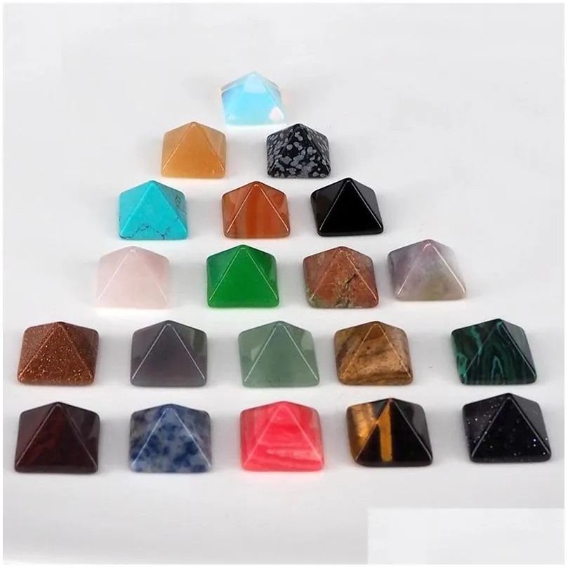 Party Favor Pyramid Gemstone Natural Stone Crystal Quartz Healing Crystals Point Chakra Home Office Decoration Crafts Drop Delivery Ga Dhrxm