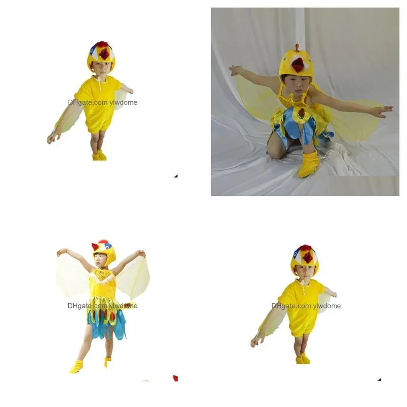 Dancewear Childrens Drama Cute Little Animal Yellow Crowned Bird Performance Costume Drop Delivery Baby, Kids Maternity Baby Clothing Dh3V9