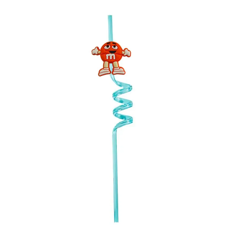 chocolate bean 18 themed crazy cartoon straws plastic straw with decoration for kids drinking pool birthday party christmas favors new year reusable