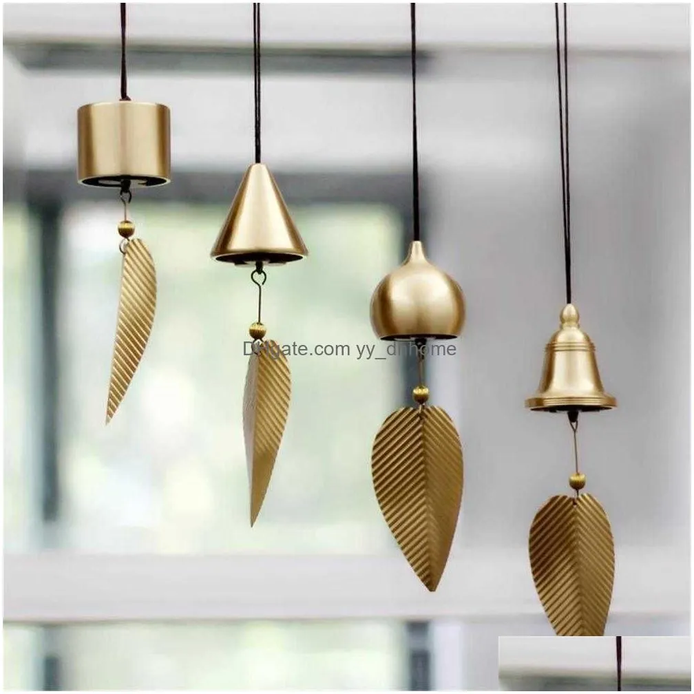 garden decorations copper wind chime hanging ornaments home balcony decor gift