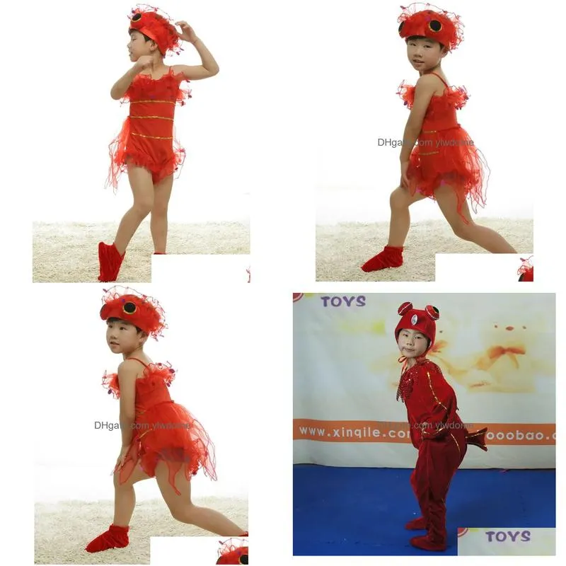 Dancewear Childrens Drama Cute Little Animals Red Fish Show Costumes Drop Delivery Baby, Kids Maternity Baby Clothing Cosplay Dhmws