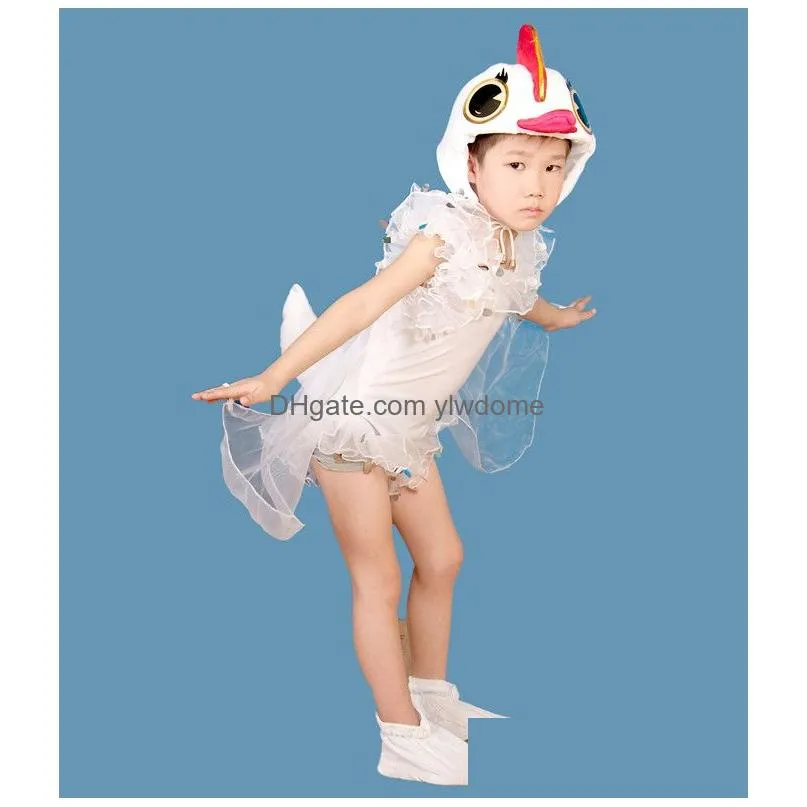 Dancewear Pantomime Clever White Goose Cute Animal Costume Show Clothes Drop Delivery Baby, Kids Maternity Baby Clothing Cosplay Costu Dhubz