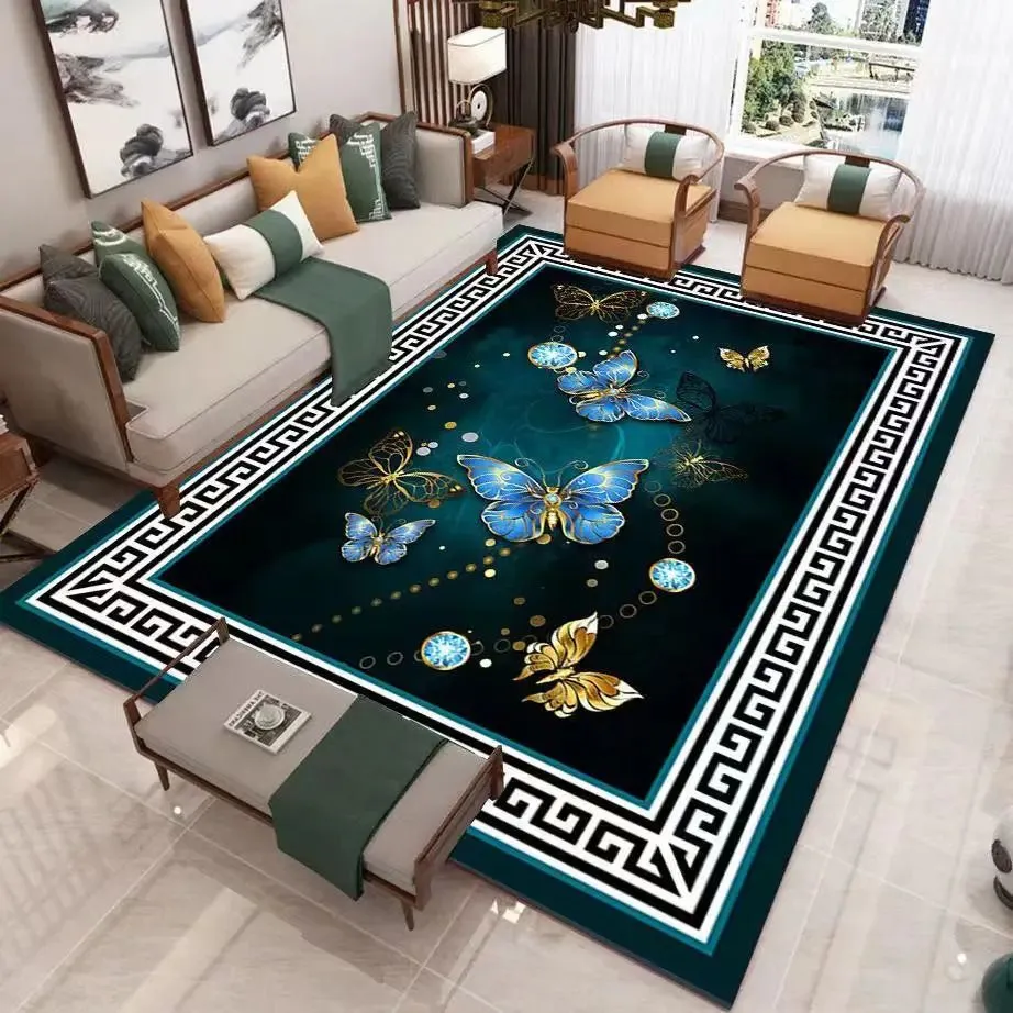 Carpet 3D Cartoon Animals Butterfly Carp Floor Mat Door Anti slip Bedroom Living Room Home Decoration 231011