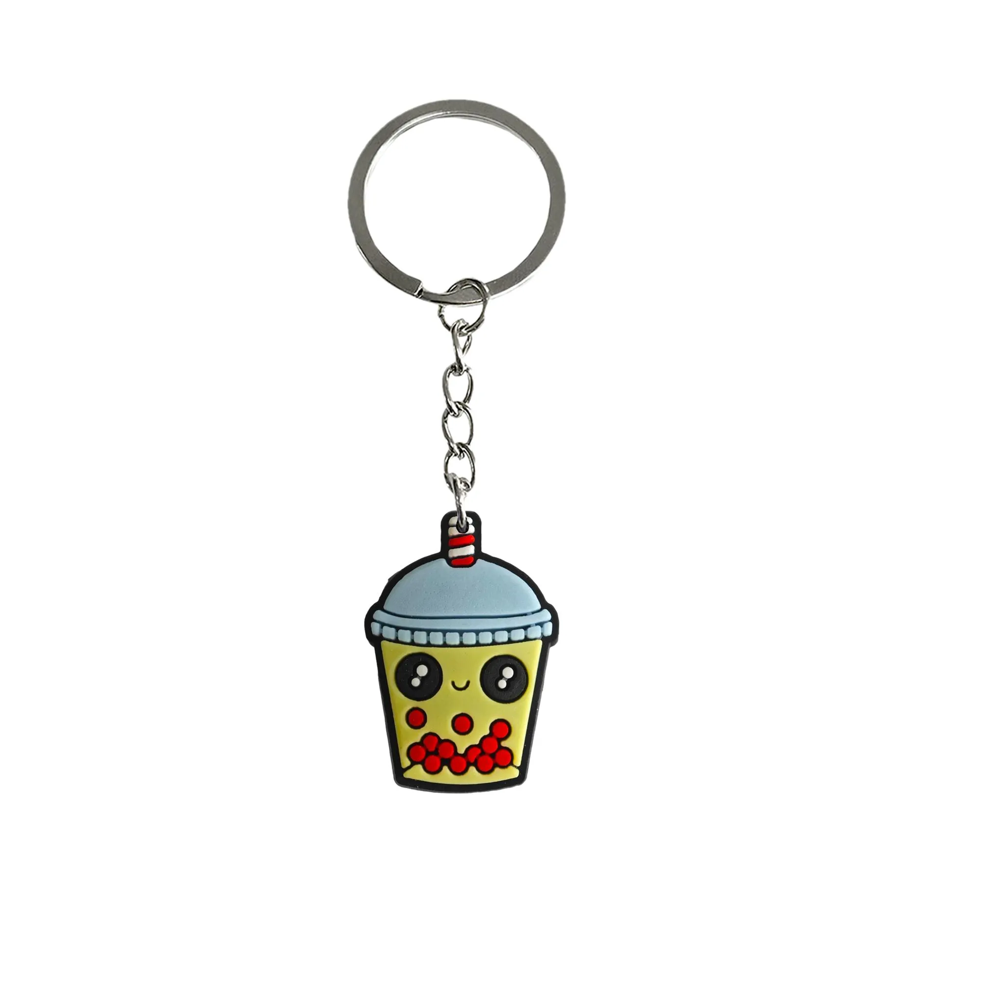 cartoon milk tea cup 8 keychain boys keychains for tags goodie bag stuffer christmas gifts childrens party favors keyring suitable schoolbag stuffers supplies men key chain girls