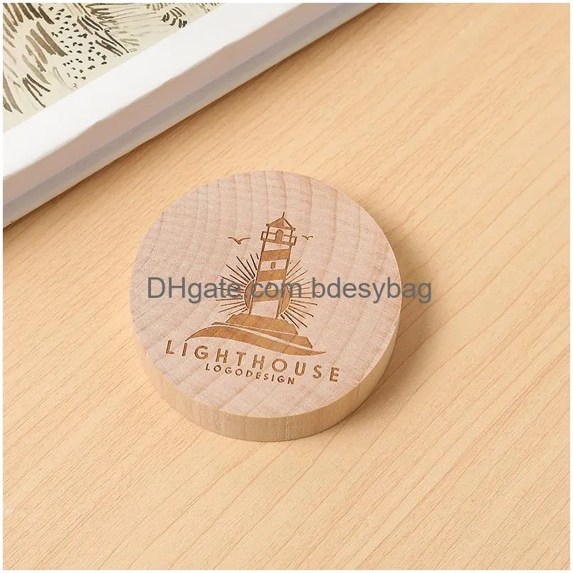 Openers Blank Diy Beech Wooden Round Shape Bottle Opener Coaster Fridge Magnet Decoration Beer Custom Logo Home Garden Kitchen Drop D Ota1F