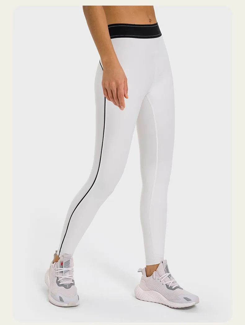 Al-0010 Adjustable Shoulder Strap Sports Bra Elastic Waist Training Yoga Pants Women Activewear Set