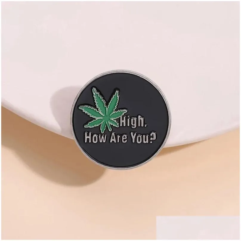 Other Fashion Accessories Punk Black Round Enamel Pin Brooch Accessoires Bag Hat Clothes Lapel Jewelry Shirt Collar Badge Gift Drop D Otosj
