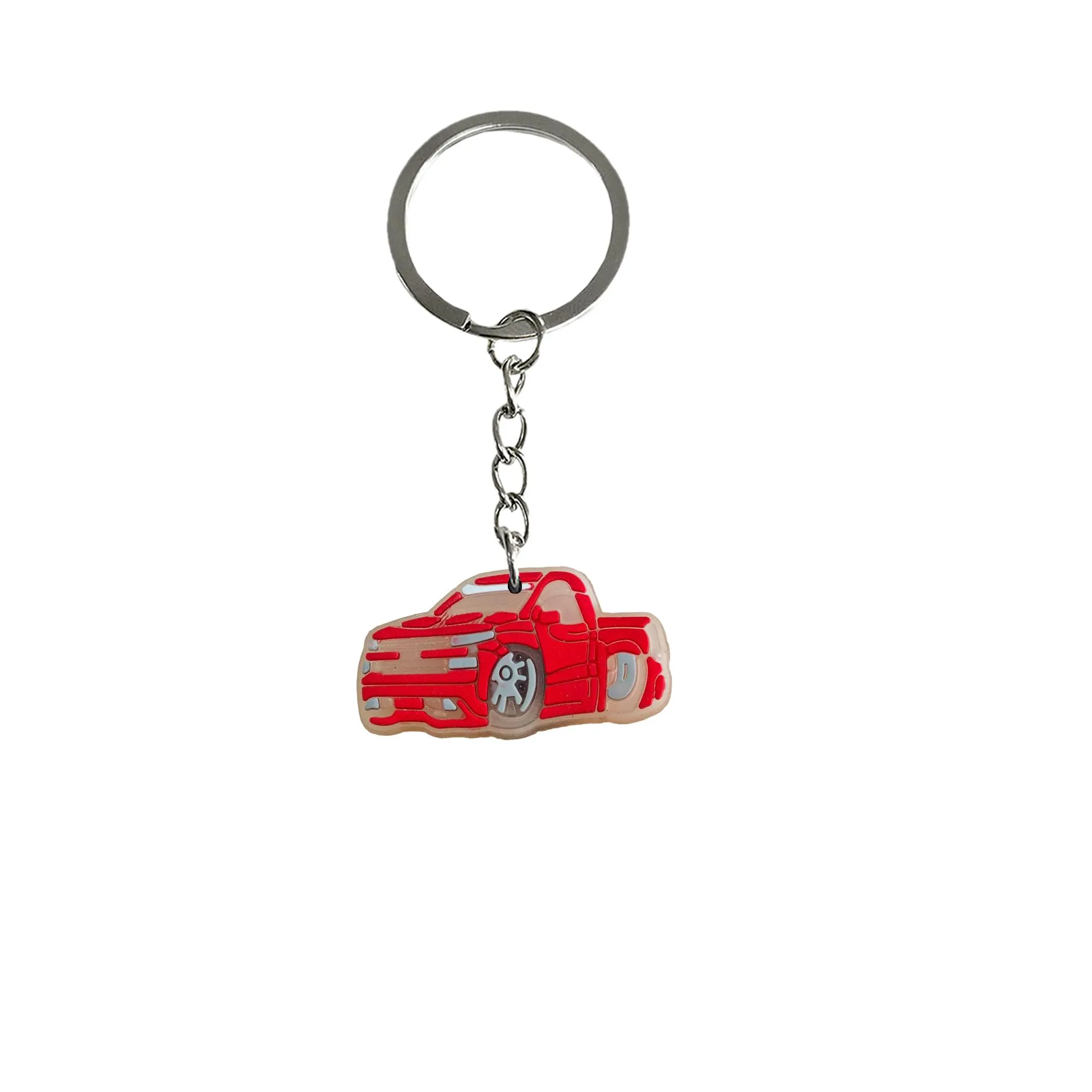fluorescent cars 19 keychain keyring for backpack car charms pendants accessories kids birthday party favors keyrings bags suitable schoolbag couple key chains women cute silicone chain adult gift ring girls