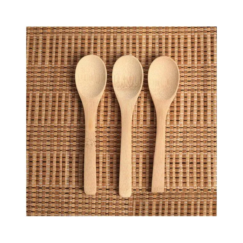 Spoons Bamboo Jam Baby Honey Spoon Coffee Teaspoons New Delicate Kitchen Drop Delivery Home Garden Kitchen, Dining Bar Flatware Dhiuj