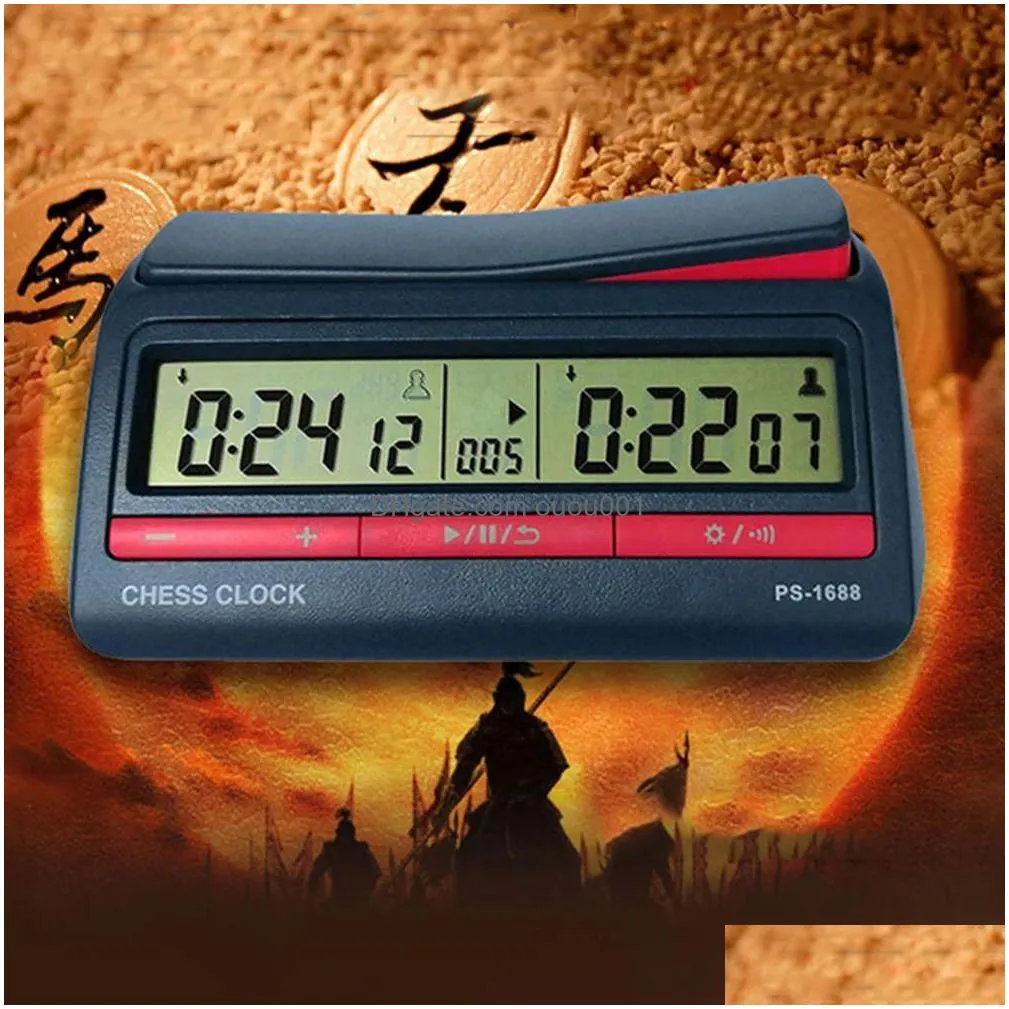 Chess Games Competition Count Up Down Timer Professional Digital Clock Plastic Battery Powered Lightweight Stopwatch For Board Game D Dh3Vf