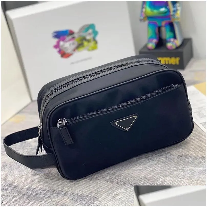 woman nylon toiletry bag designer makeup bags black lightweight and durable cosmetic purses mens handbags clutch