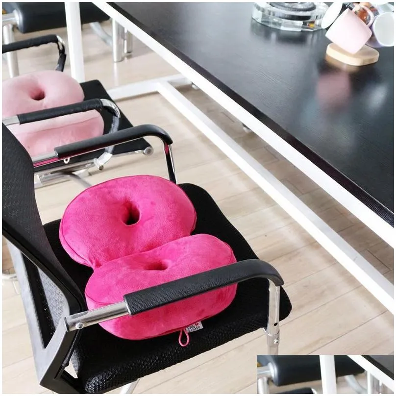 Cushion/Decorative Pillow Memory Foam Seat Orthopedic Coccyx Office Chair Support Lumbar Back Car Hip Mas Drop Delivery Home Garden T Dh9An