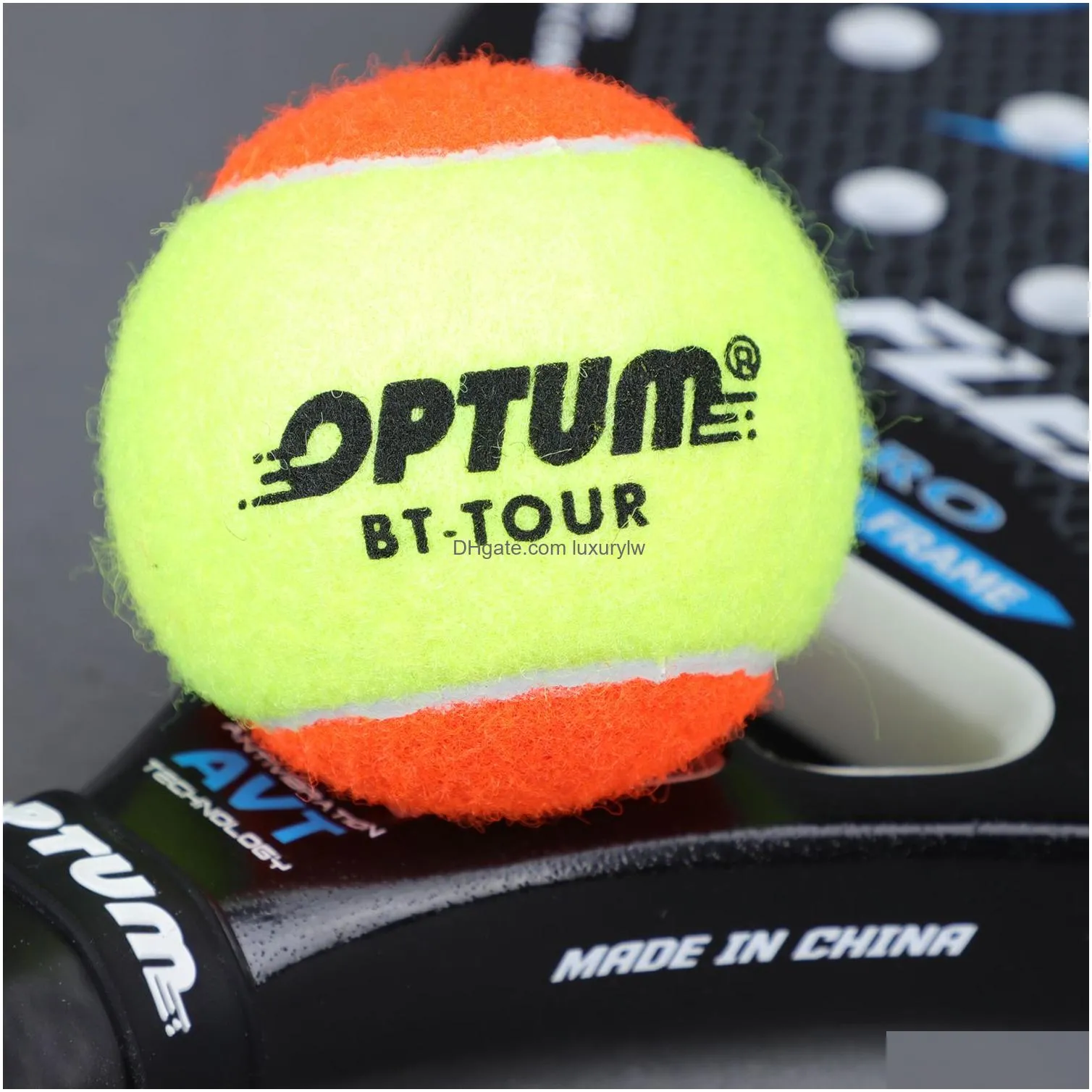 Tennis Balls 12Pcs Optum Bt-Tour 50% Pressure Beach With Mesh Shoder Bag 230703 Drop Delivery Dhoaw