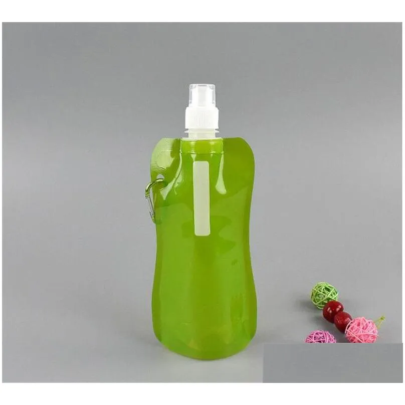 Other Drinkware Portable Water Bag Tralight Foldable Drinking Bottle Bags Outdoor Sport Supplies Hiking Cam Collapsible Soft Flask Liq Dhn57