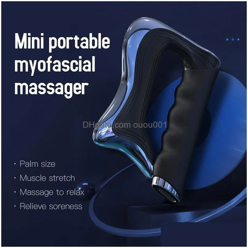 Massage Gun Fascia Masr Body Scra Mas Muscle Stimator Miclogurrent Pain Relief Relaxation Slimming Sha Guasha Drop Delivery Sports Out Dh6Rt