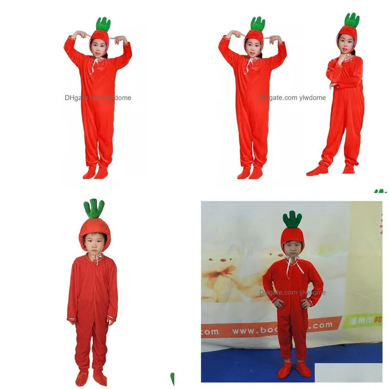 Dancewear Childrens Drama Cute Little Animal Red Radish Performance Costume Drop Delivery Baby, Kids Maternity Baby Clothing Cosplay C Dh01L