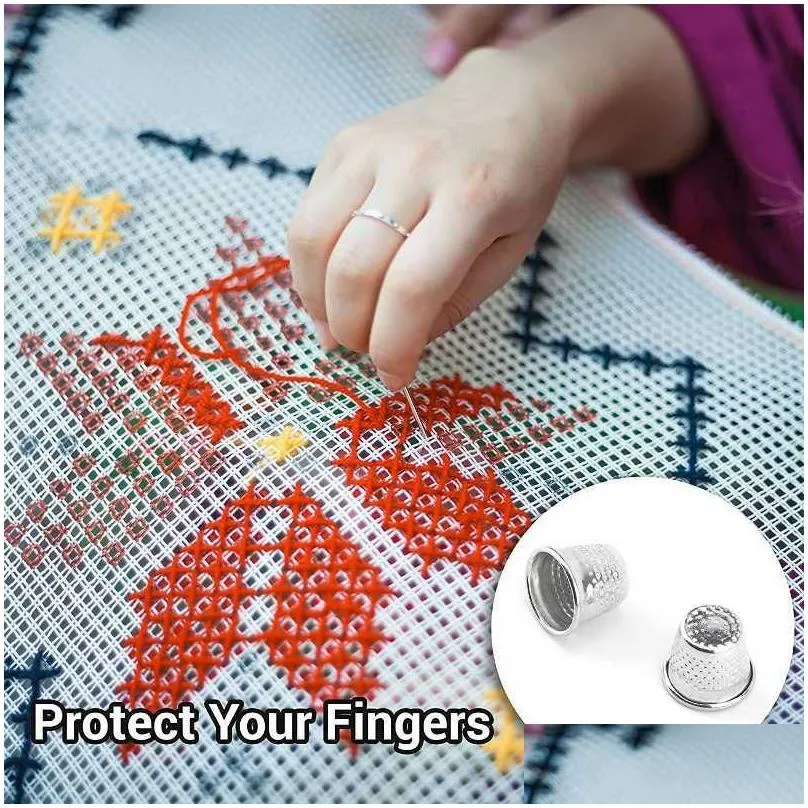 new 10/1pcs sewing thimble finger protector metal sewing needle thimble for handworking stitching embroidery diy craft accessories