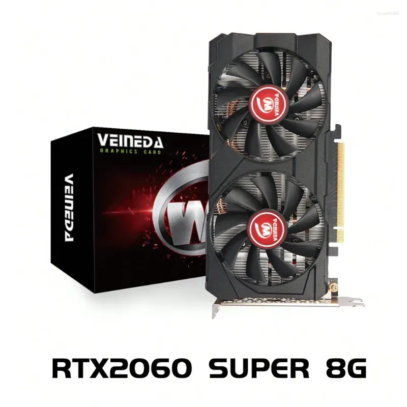 Graphics Cards VEINEDA RTX2060Super 8GB Card GDDR6 256Bit PCI Express 3.0x16 1470MHz 2176units PC Gaming 8G Video