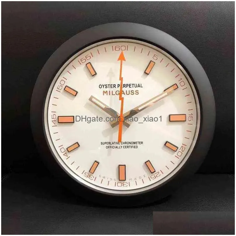luxury design wall clock modern horloge murale milgauss quartz super silent movement g220512