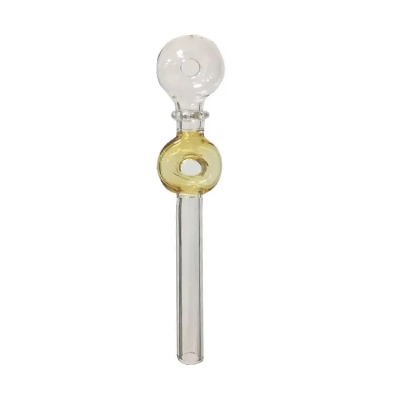 Color Glass Oil Burners Smoking Pipes with Circle Filter Chamber Straight Hand Pipe Bubbler Ball 30mm Bowls Smoke Accessories